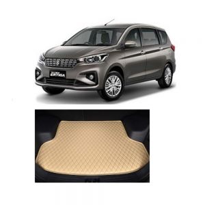 7D Car Trunk/Boot/Dicky PU Leatherette Mat for	 Ertiga New  - Beige